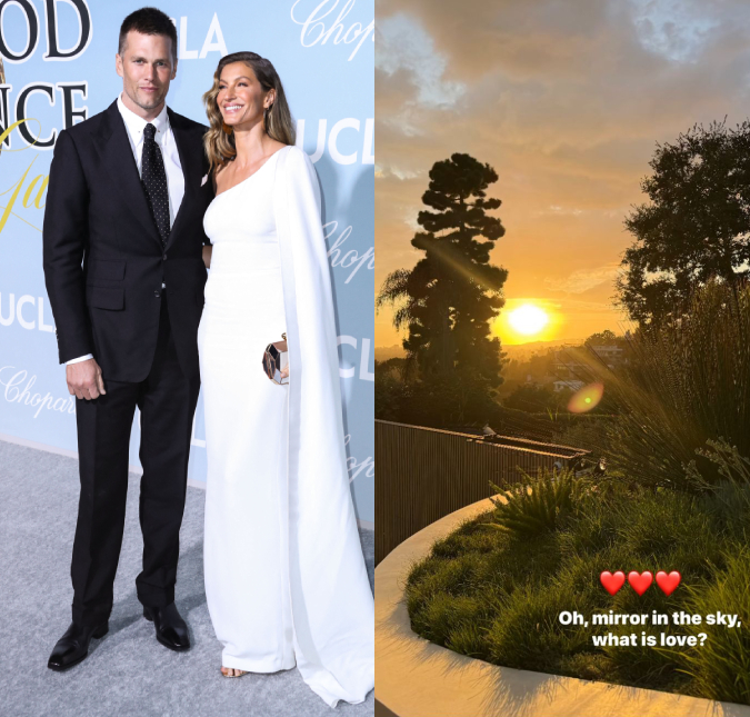 Após Gisele Bündchen anunciar gravidez, Tom Brady compartilha clique de paisagem ao som de música reflexiva: <I>Será que a criança no meu coração pode se erguer?</i>