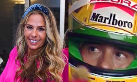 Adriane Galisteu se emociona ao ver homenagens para Ayrton Senna em São Paulo: <I>Até a chuva foi pra você</i>