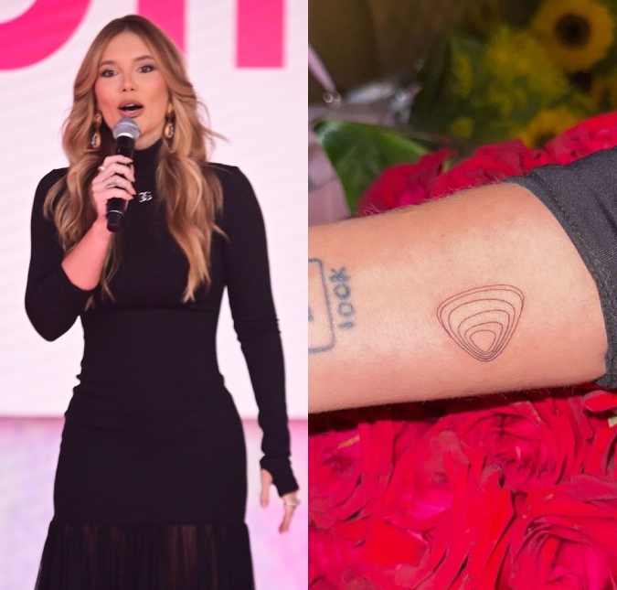 Virginia Fonseca faz tatuagem do logo da AACD no palco do Teleton 2024