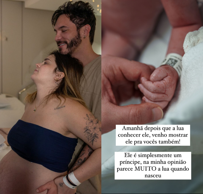 Viih Tube mostra primeira foto da mão de Ravi; veja os famosos que parabenizaram ela e Eliezer pelo nascimento do bebê