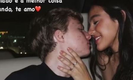Namorada de Benício Huck comemora sete meses com filho de Angélica e Luciano Huck: <i>Amor da minha vida</i>