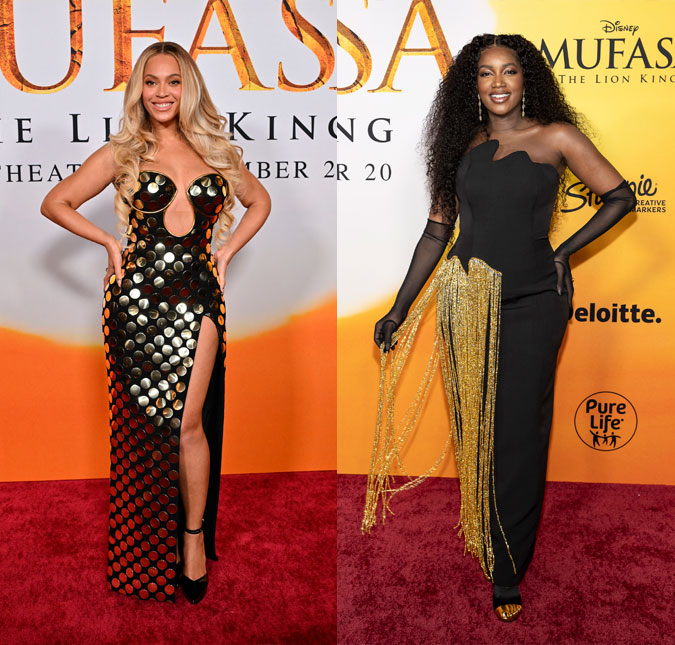IZA encontra Beyoncé na <i>première</i> de <i>Mufasa: O Rei Leão</i> e ganha abraço da cantora