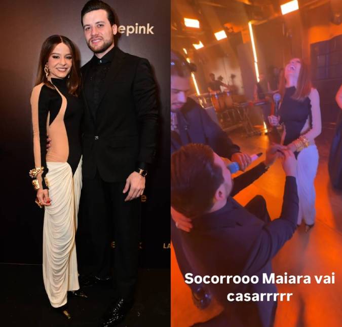 Noiva? Maiara é pedida em casamento em festa de 50 milhões de seguidores de Virginia Fonseca