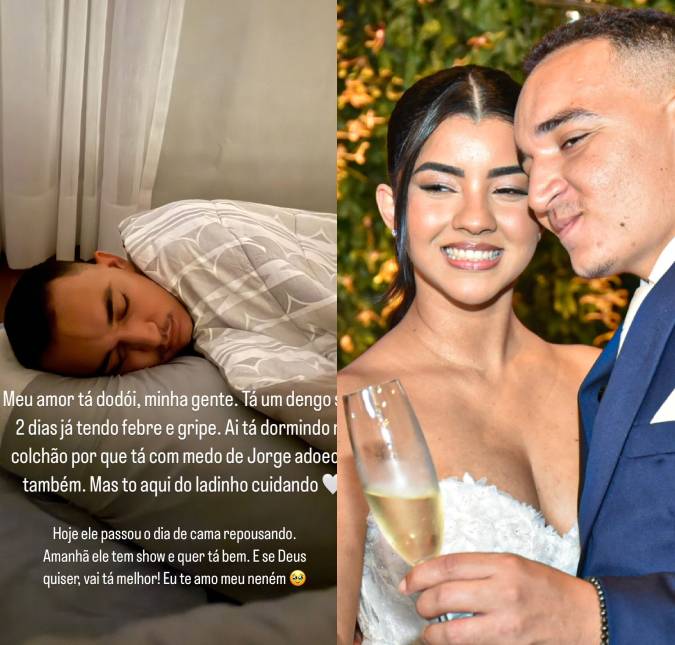 João Gomes dorme em colchão separado da esposa para evitar que filho fique gripado