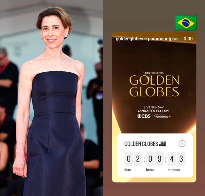 Fernanda Torres faz contagem regressiva para o <i>Globo de Ouro 2025</i>