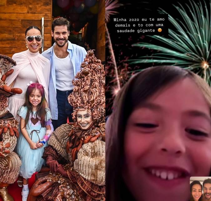 Sabrina Sato e Nicolas Prattes fazem chamada de vídeo para matar saudades de Zoe
