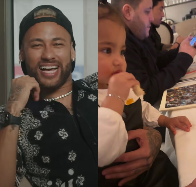 Neymar Jr. ensina novo truque para Mavie e vídeo encanta <i>web</i>: <i>- Molha o pãozinho e come</i>