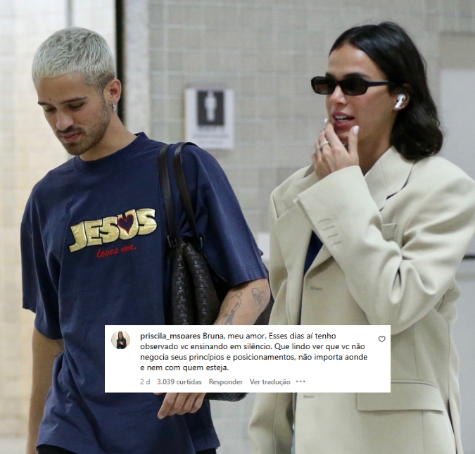Bruna Marquezine curte comentário sobre falta de fotos no aniversário de João Guilherme: <I>Não negocia seus princípios</i>