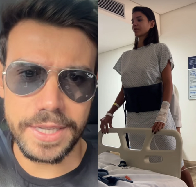Mariano mostra Jakelyne Oliveira na fisioterapia e fala sobre saúde da noiva: <i>Continua com a cabeça um pouco pesada</i>