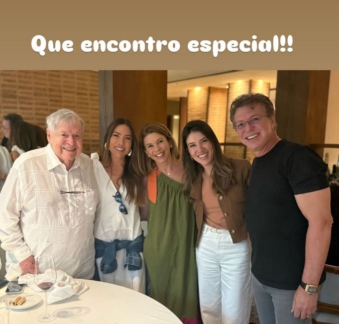 Após sair da <i>Globo</i>, Boninho surge ao lado de Boni em encontro com filhas de Silvio Santos