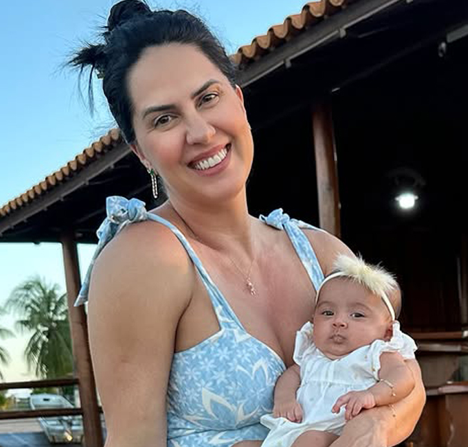Graciele Lacerda encanta ao mostrar segundo mêsversário da filha, Clara: <i>Nossa princesa</i>