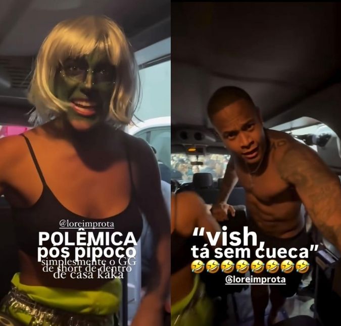 Lore Improta flagra Léo Santana sem cueca após tio elétrico em Salvador: <i>- Não reclame na Sapucaí</i>