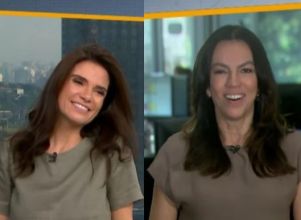 Sabina Simonato e Ana Paula Araújo aparecem com blusas iguais e brincam: - <i>Estava na promoção</i>