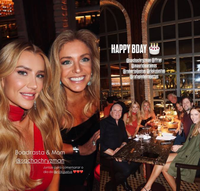 Amigas! Ex e atual de Roberto Justus surgem juntas nas redes sociais