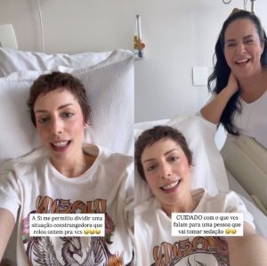 Fabiana Justus compartilha situação que aconteceu enquanto acordava de sedação: <i>- Bem constrangedora</i>