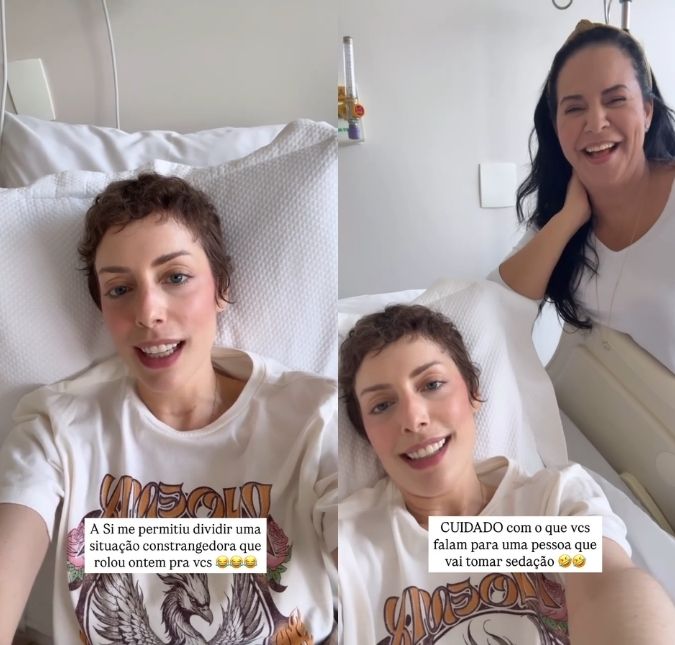 Fabiana Justus compartilha situação que aconteceu enquanto acordava de sedação: <i>- Bem constrangedora</i>