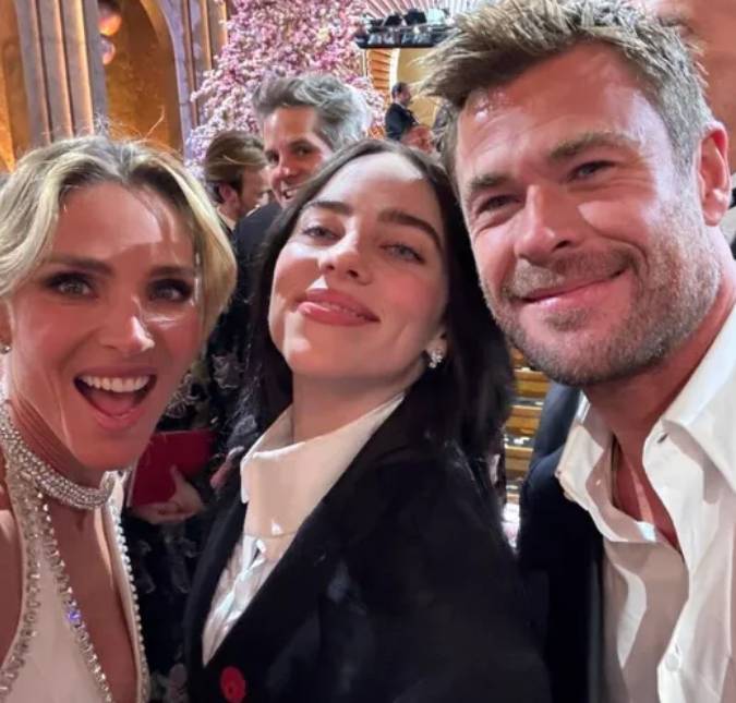 Chris Hemsworth comenta que não poderá ser amigo de Billie Eilish após tirar foto com ela: <i>Virei um fã</i>