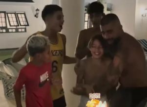 Filho mais velho de Pedro Scooby compartilha momento fofo com irmã caçula em aniversário