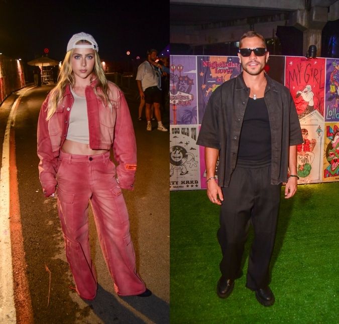 Em meio a rumores de <i>affair</i>, Jade Picon e André Lamoglia marcam presença no <i>Lollapalooza 2025</i>