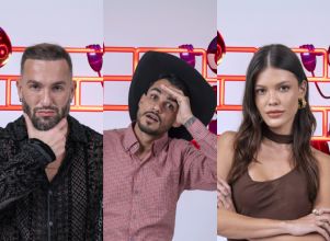 Daniele Hypólito é eliminada do <I>BBB25</I>, Diego Hypólito, João Gabriel e Vitória Strada estão no paredão