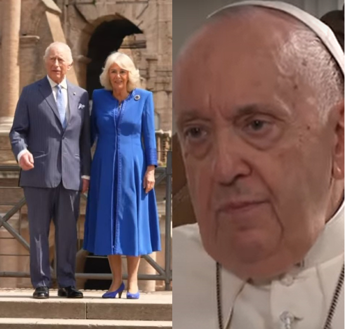 Rei Charles III e Rainha Camilla visitam Papa Francisco durante viagem para a Itália