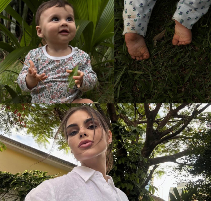 Amanda Kimberlly compartilha vídeo de Helena, filha do Neymar Jr., brincando com cachorrinha. Assista!