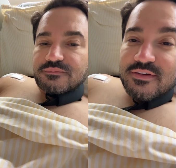 Fernando Zor passa por cirurgia no ombro e tranquiliza seguidores: <i>- Está tudo certo</i>