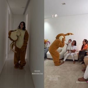 Amanda Kimberlly se veste de coelho da Páscoa para celebrar feriado com Helena. Veja os melhores momentos da terceira filha de Neymar Jr.