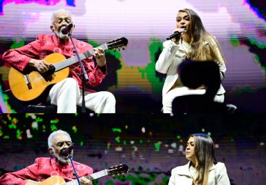 Gilberto Gil se emociona ao se apresentar ao lado de Preta Gil em <I>show</I>, em São Paulo