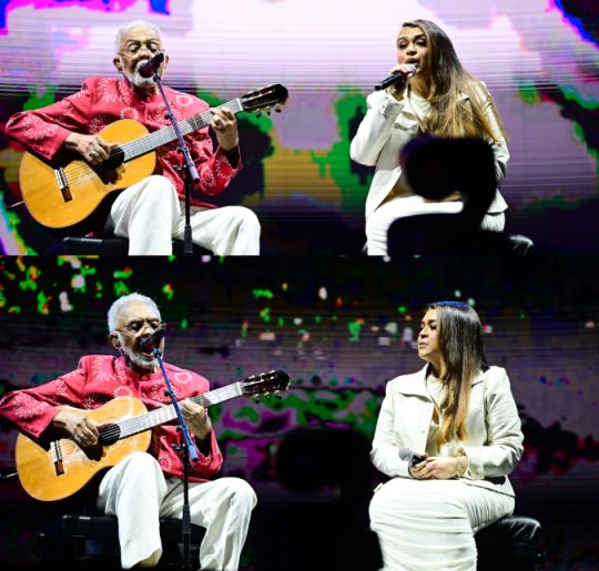 Gilberto Gil se emociona ao se apresentar ao lado de Preta Gil em <I>show</I>, em São Paulo