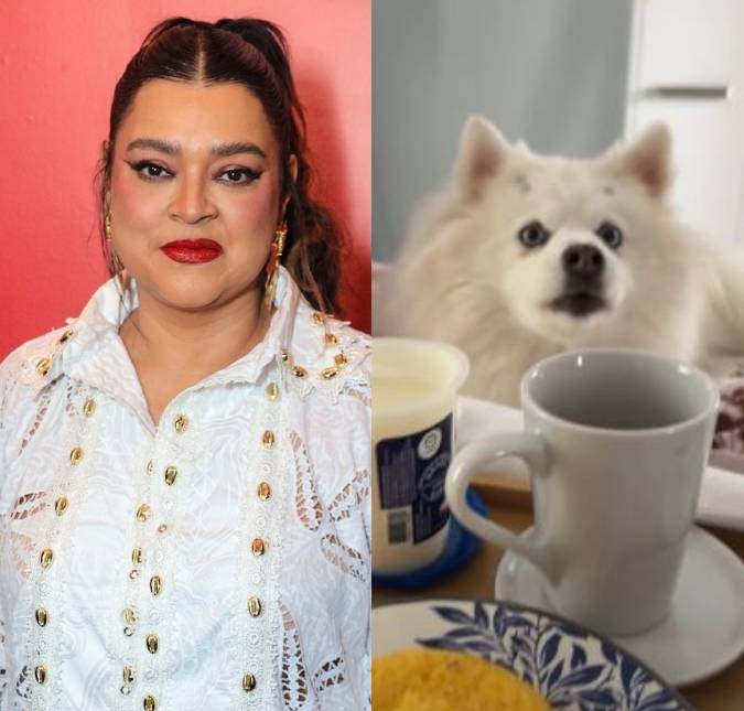 Preta Gil diverte a <i>web</i> ao mostrar cachorrinha querendo seu café da manhã