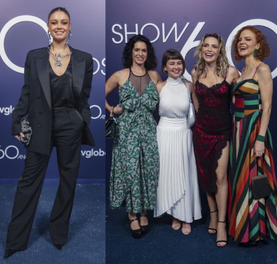 Sophie Charlotte, elenco de <I>Garota do Momento</I>... Confira os <I>looks</I> do <I>show</I> de 60 anos da <I>TV Globo</I>