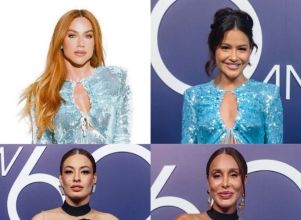 Famosas escolhem mesmo <i>look</i> para festa de 60 anos da <i>TV Globo</i>