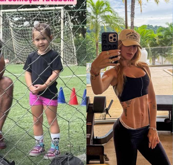 Como cresceu! Virginia Fonseca mostra Maria Alice na primeira aula de futebol