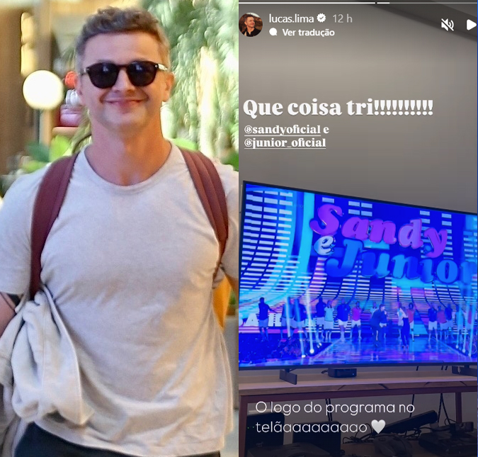 Lucas Lima comenta participação de Sandy e Junior no <I>show</i> de 60 anos da <i>Globo</i>