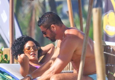Sem polêmicas! Bella Campos e Cauã Reymond gravam cenas da novela <i>Vale Tudo</i>