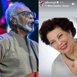 Gilberto Gil se despede da ex-esposa, Nana Caymmi