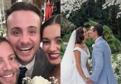 Sophie Charlotte tentando pegar o buquê, Thaila Ayala dançando até o chão... Veja bastidores do casamento de Isis Valverde e Marcus Buaiz