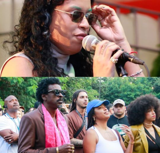 Seu Jorge prestigia <i>show</i> da filha, Flor, no segundo dia do <i>Nômade Festival</i>! Veja mais famosos que passaram por lá
