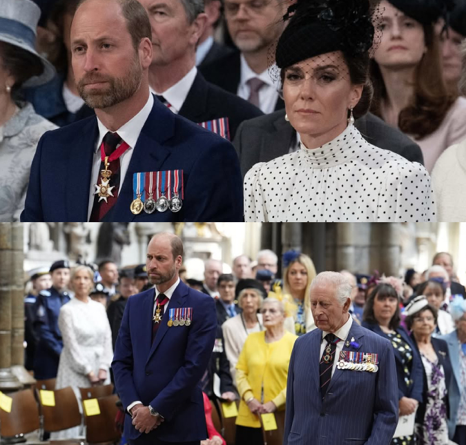 Rei Charles, Príncipe William, Kate Middleton e outros membros da família real fazem homenagem aos 80 anos do fim da Segunda Guerra Mundial