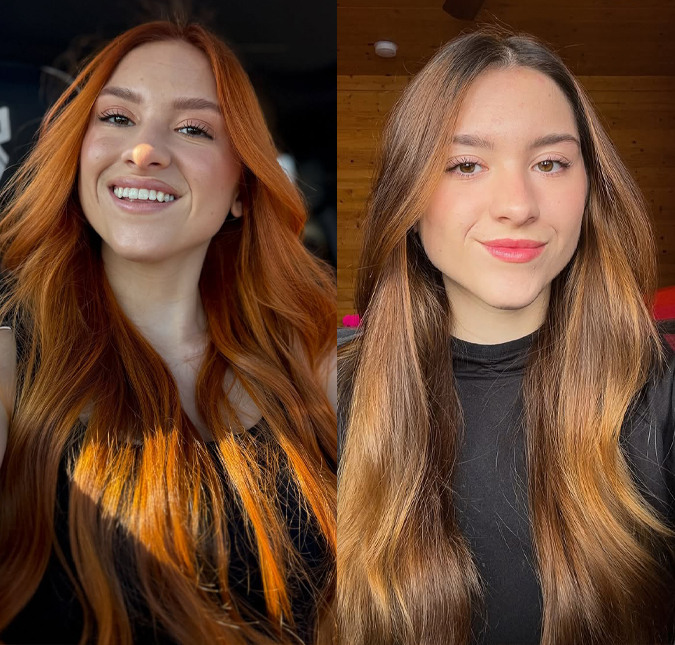 Sofia Liberato muda o visual, aposta no cabelo ruivo e coleciona elogios: <i>Maravilhosa</i>