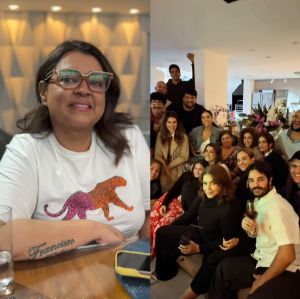 Um dia antes de viagem aos Estados Unidos, Preta Gil recebe amigos em casa para celebrar o Dia das Mães