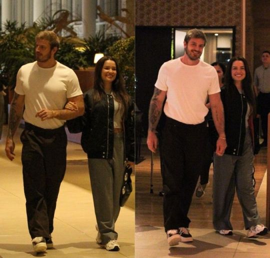 Após fraturar nariz, Juliette aproveita a noite com noivo e família no cinema