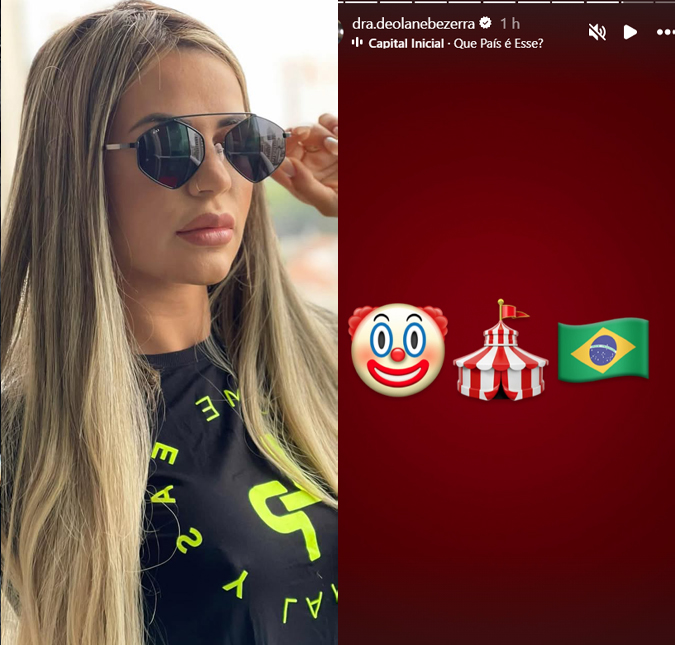 Indireta? Deolane posta imagem de palhaço e circo no dia em que a CPI das Bets recebe Virginia Fonseca
