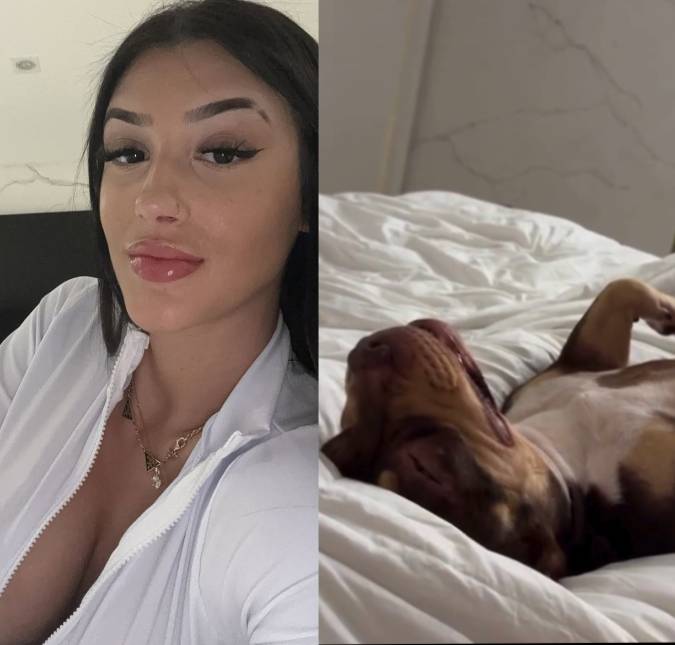 Bia Miranda diverte seguidores ao mostrar sua cachorrinha roncando enquanto dorme em sua cama