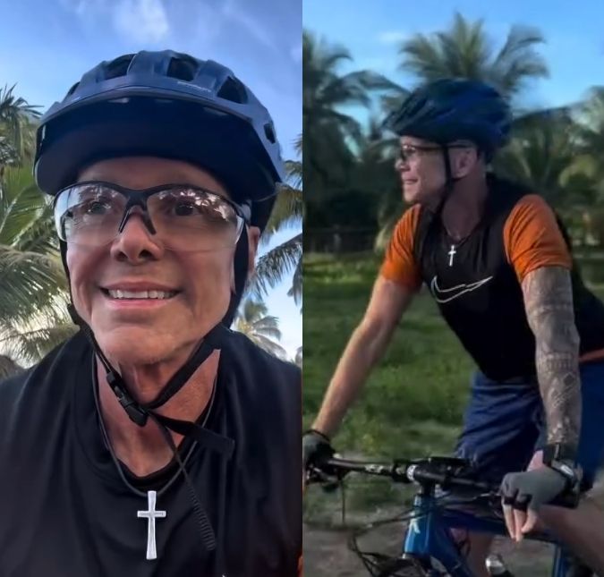 Em tratamento contra o câncer, Netinho retorna a praticar ciclismo e celebra: <i>Estou de volta</i>