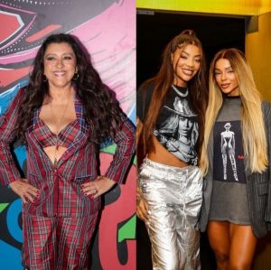 Regina Casé se derrete ao ver Ludmilla e Brunna Gonçalves posando com a filha: <i>Que amor!</i>