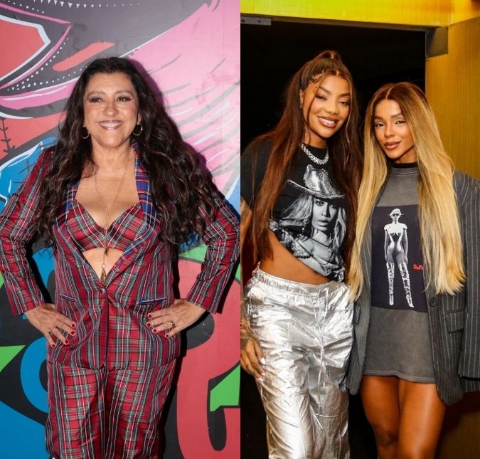 Regina Casé se derrete ao ver Ludmilla e Brunna Gonçalves posando com a filha: <i>Que amor!</i>