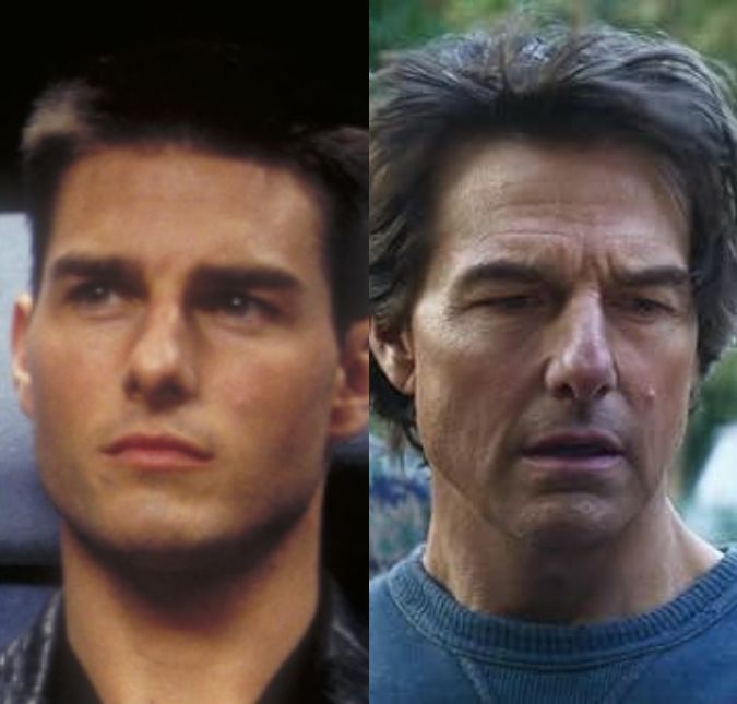 Veja como Tom Cruise mudou do primeiro ao oitavo filme da franquia <i>Missão: Impossível</i>