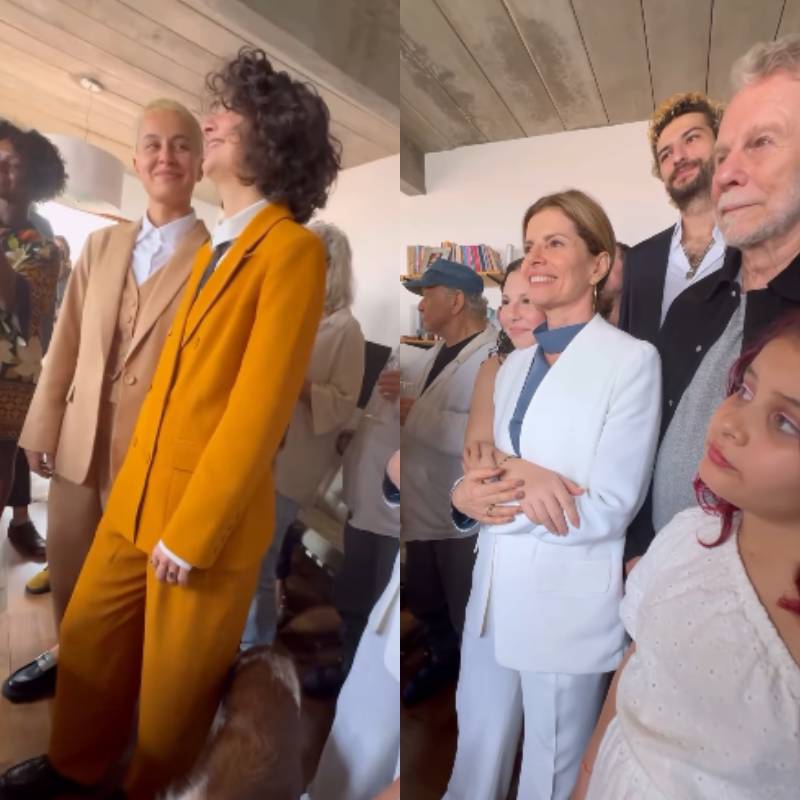 Júlia Anquier, filha de Debora Bloch e Olivier Anquier, se casa com cantora Maria Beraldo. Confira as celebridades que oficializaram a união em 2025